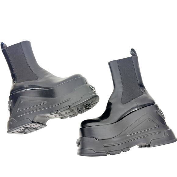 Versace Medusa Anthem Oversized Platform Ankle Boots Black Size 38 - Picture 7 of 9